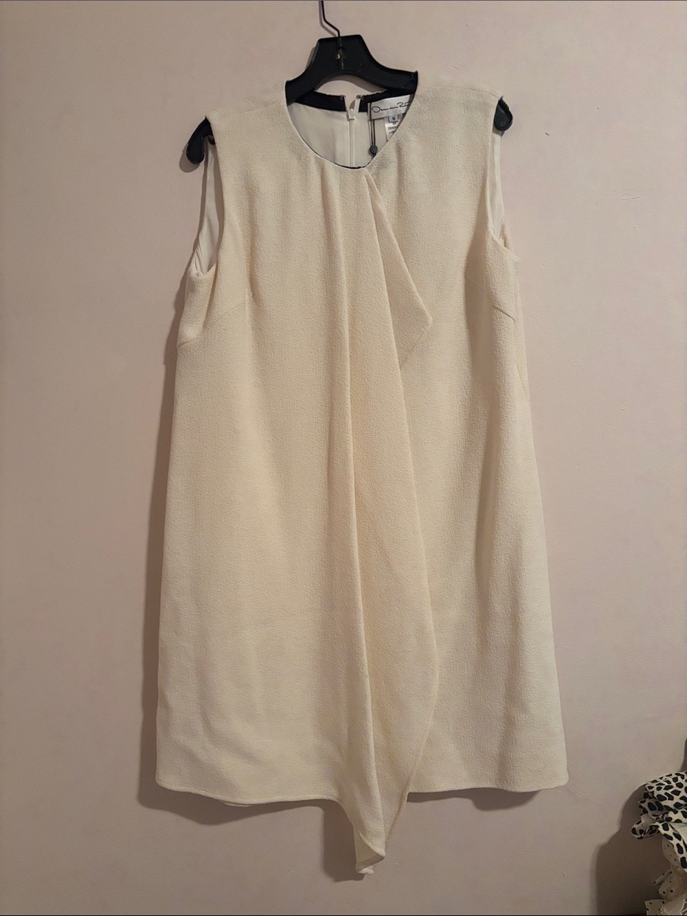 Oscar de la Renta Cream Sleeveless Dress